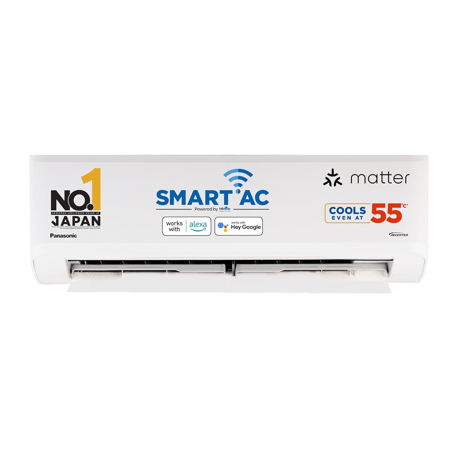 Panasonic 1.5 Ton 3 Star Premium Wi-Fi Inverter Smart Split AC (Matter Enabled, Higher Airflow, Copper Condenser, 7in1 Convertible, True AI, 2-Way, PM 0.1 Filter, CS/CU-SU18AKY3W, White)